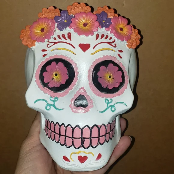 Dia de los Muertos Set of 2 skull skeleton decor man woman male female couple - Picture 4 of 5